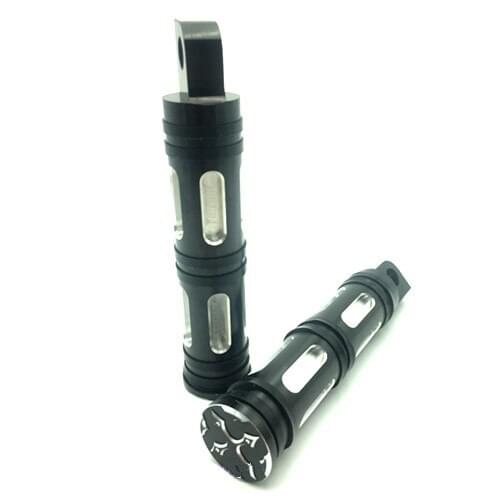 Pair CNC Edge Cut Rear Front Male Mount Foot Pegs For Harley Dyna Electra Glide Softail Street Glide Sport Glide Tour Glide