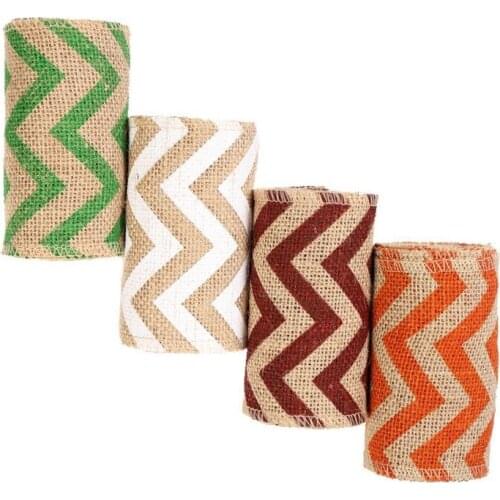 3m 12cm Width Natural Burlap Jute Ribbon Roll Colorful Craft Trims Ribbons for DIY Arts Crafts Wrapping Wedding Christmas Party