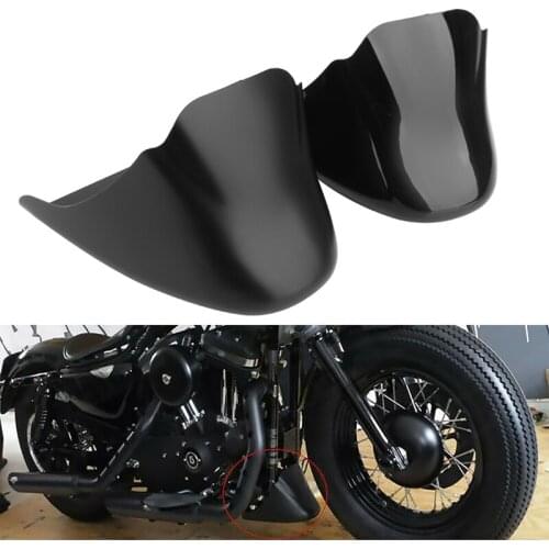 Matte Bright Black Motorcycle Front Bottom Spoiler Mudguard Air Dam Chin Fairing For Harley Sportster XL Iron 883 1200 Models