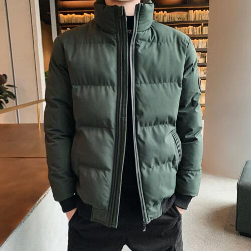 Mens Jacket 2021 New Winter Warm Coat Stand-up Collar Padded Down Cotton Parka Coat Warm Casual Jacket Men Large Size 8xl