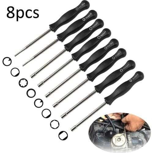 8pcs Professional Carburetor Adjustment Tool Screwdriver Single D Double D Hexagon Hex Socket Kit Set for most 2cycle carburetor