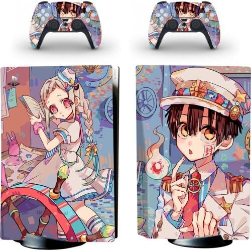 Toilet Bound Hanako Kun PS5 Disc Skin Sticker for Playstation 5 Console & 2 Controllers Decal Vinyl Protective Disk Skins