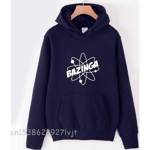 Bazinga Science Atom couple Clothes boys man male Autumn Winter fleece Hoodies Hooded Pullover