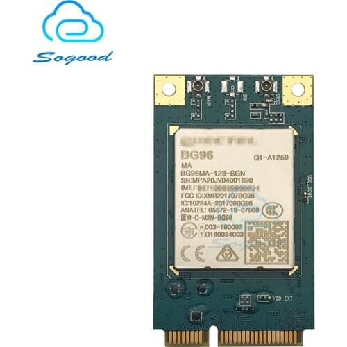 LTE BG96 Mini PCIe Cat M1 & Cat NB1 & EGPRS Module BG96MC-128-SGNS LTE-FDD:B1/B2/B3/B4/B5/B8/B12/B13/B18/B19/B20/B25/B26*/B28