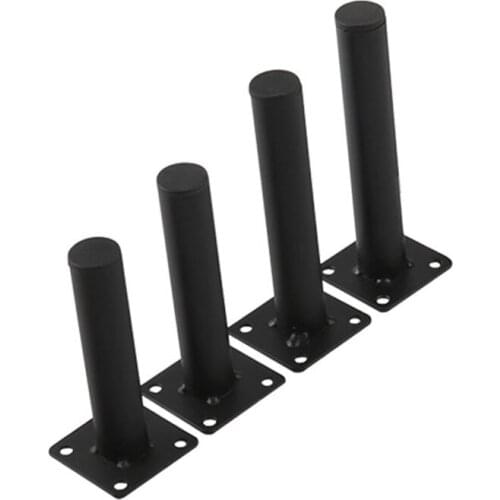 4PCS Adjustable Furniture Legs, Round Metal Furniture Feet with Screws, Replacement Leg for DIY Furniture, Bed Sofa Table Couch