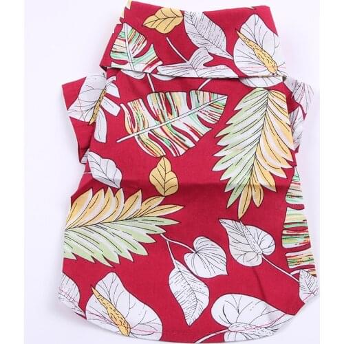 New Dog Cat Shirt Dress Leafs Design Pet Puppy Skirt for Dogs Cats Small Medium Large 2 Colours 6 Sizes