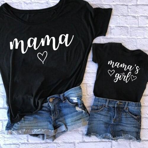 1PC Mommy and Me Shirts Mama Mamas Girl Matching T-Shirts Mommy and Me Outfits Mother Daughter Shirts Gift for New Baby
