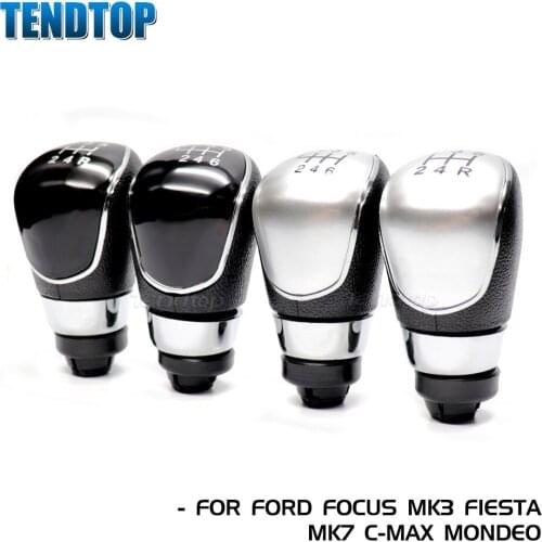 5 / 6 Speed Gear Shift Knob Lever Stick Car Styling For Ford Focus MK2 MK3 Fiesta MK7 C-max B-max Mondeo MK4 Kuga Transit Galaxy