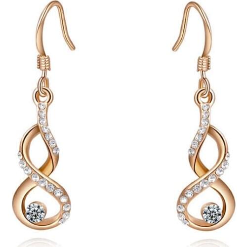 Best selling jewelry earrings authentic Austrian Crystal gourd Earrings womens Earrings \ Fashion Earrings