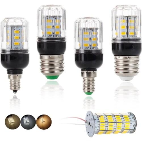 LED Bulb E27 E26 E12 E14 LED Corn Light Bulbs DC 12V 24V 9W 27LEDs Super Bright Table Desk Lamps Spotlights for Home Lighting