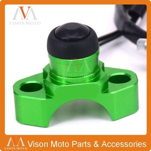 CNC BILLET UNIVERSAL ENGINE STOP START KILL SWITCH BUTTON For Kawasaki KX65 KX85 KX125 KX250 KX500 KX250F KX450F KLX450R KLX150