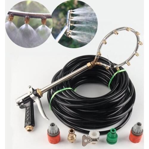 5M~20M Garden Watering Kits Remove Dust Greenhouse Humidification Agriculture Garden Irrigation Circular Spray Nozzle System