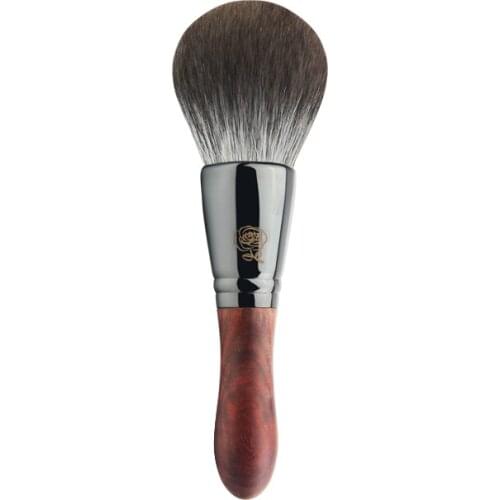 V04 Professional Handmade Makeup Brush Soft Blue Fox Hair Large Round Face Powder Brush Red Sandalwood Handle Make Up Brushes
