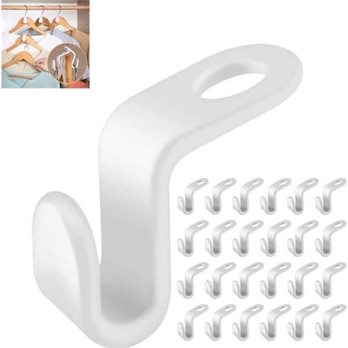 Wardrobe Space-saving Clothes Hanger Hook Coat Hook Plastic Closet Stack Hanger Rack Bedroom Storage Wardrobe Organizer