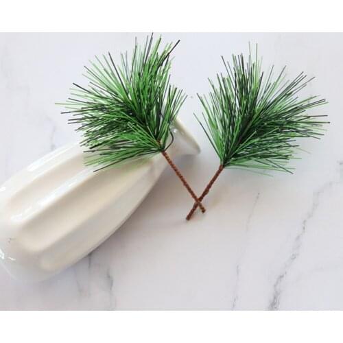 1/10PCS Artificial pine needles Fake Plants Branches Artificial flowers For Christmas Tree Decorations DIY Accessories