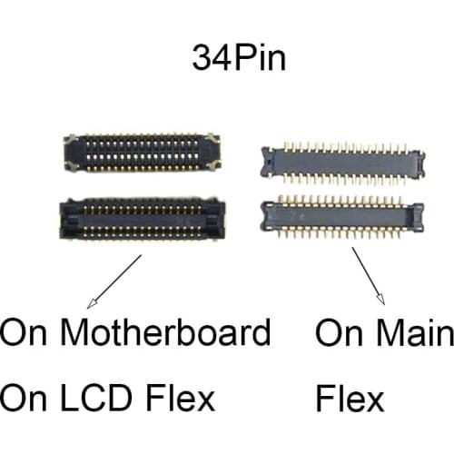 1pcs Screen Plug On Flex For Samsung Galaxy A20 A205 A205F A40S A3050 A3058 LCD Display FPC Connector On Motherboard 34pin