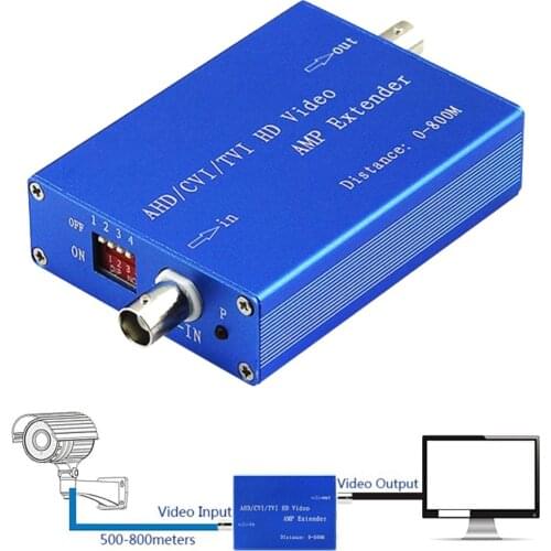 1PCS Connectors1080P 720P HD AHD CVI TVI Coax Video Signal Extender Amplifier 75-3 500m 75-5 800m 75-7 800m HDCVI Coaxial Cable