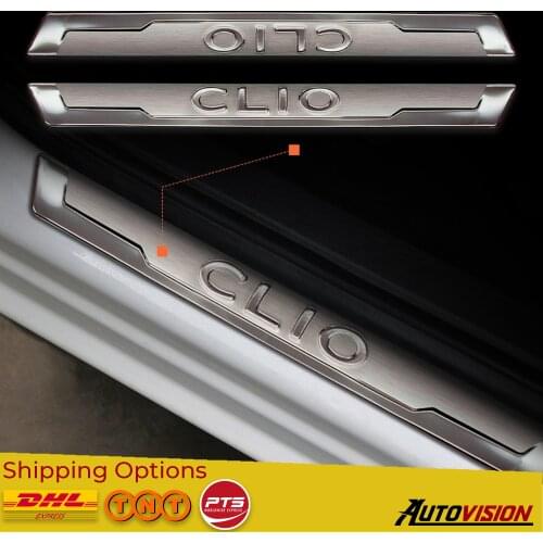 For Renault Clio 4 HB 2012 2013 2014 2015 2016 2017 2018 2019 Car Accessories ABS Chrome Front Door Sill Body Molding Trim 2 pcs