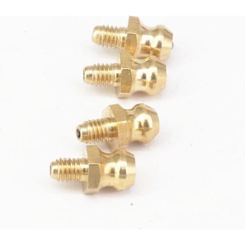 20) M4 Male Brass Grease Zerk Nipple Fitting For Grease Gun Machine Tool Accessories