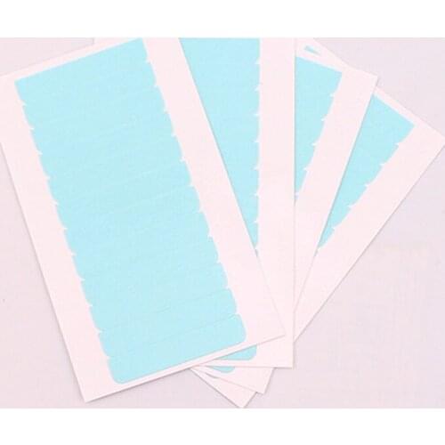 60pcs 0.8cm*4cm High Grade Adhesive Double Sided Tape Strong Super Tape For Skin Weft Human Remy Tape Hair Extensions Waterproof