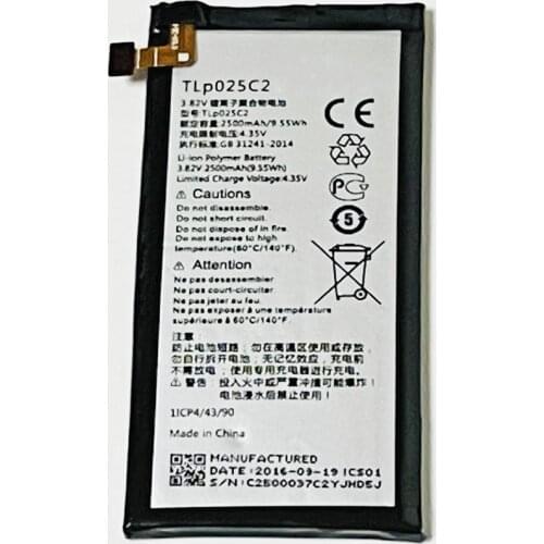 3.82V 2500mAh TLp025C2 For Alcatel One Touch Pop 4+ 5056 5056D 5056E 5056X 5056A 5056G 5056T 5056N 5056O 5056W Battery
