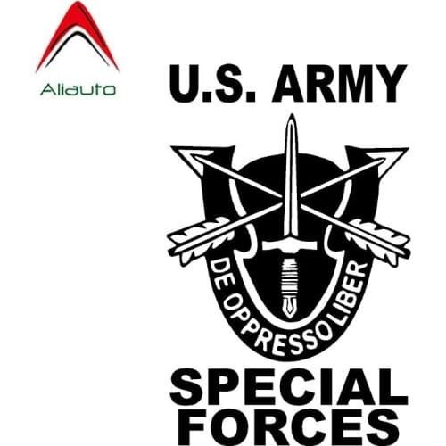 Aliauto Personality Car Sticker U.S. Army Special Forces Soldier Covering The Body Warrior Decal Black/Silver Vinyl,9cm*14cm