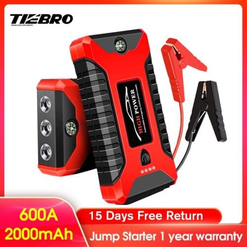 TIEBRO 600A Car Jump Starter Power Bank 22000mAh Starting Device Portable Charger Emergency Booster 12V Car Battery Jump Starter