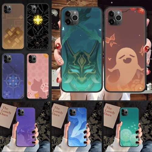 Genshin Impact Albedo Game Phone Case Cover Hull For iphone 5 5s se 2 6 6s 7 8 12 mini plus X XS XR 11 PRO MAX black tpu back 3D