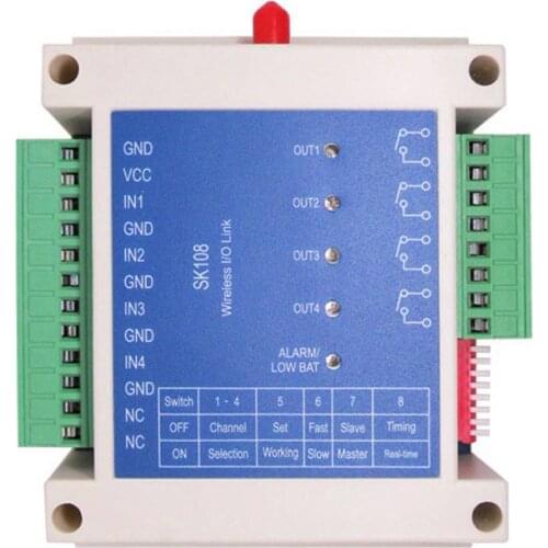 Four channel Wireless Switch Controller SK108 1W 30dBm wireless remote control switch rf module