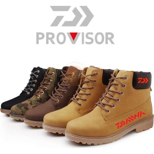 Daiwa Outdoor Hiking Fishing Shoes Mens Climbing Trekking Camping Hunting Fishing Shoe Man Waterproof Military Tactical Boots