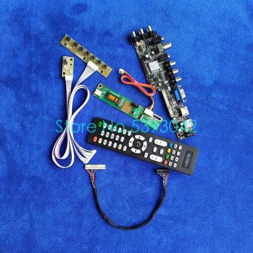 For LP141WX1(TL)(04)/(TL)(05)/(TL)(06) 1CCFL LVDS 30-Pin USB+AV 3663 digital 1280*800 DVB-T LCD screen controller board kit
