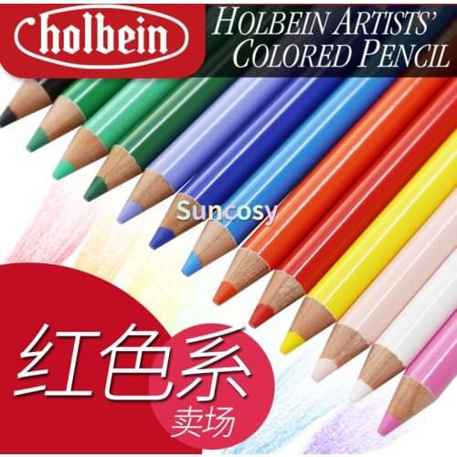 Holbein Artists' Oily Colored Pencils, Red Series Wooden Colored Pencils,Lapis De Cor Lapices Colores OP011-OP046