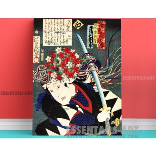 Japanese style Kabuki dancer Canvas Wall Art Painting Decor Bedroom study Living kid Room Home Decoration Prints