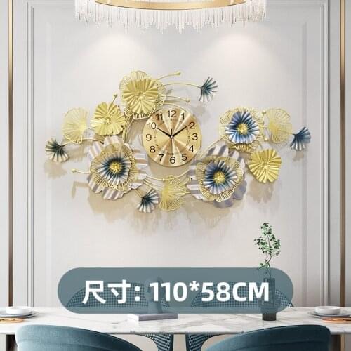 Classic Flower Wall Clock Automatic Art Europe Style Retro Wall Clock Rustic Modern Design Large Reloj Pared Clocks BY50WC