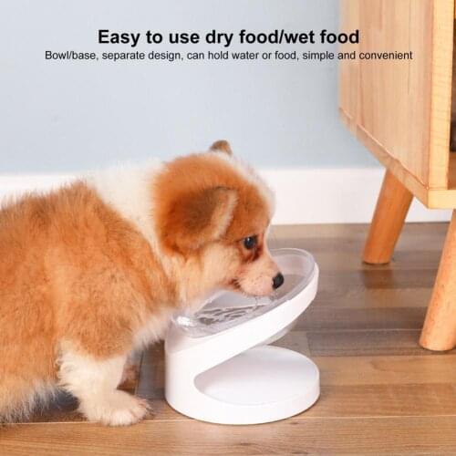 Easy to Clean Transparent Pet Cats Water Food Feeding Container Pet Product