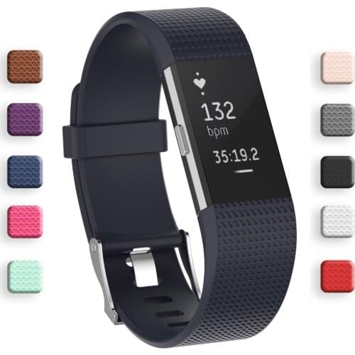 Best Silicone strap for fitbit charge2 band Fitness Smart bracelet watches Replacement Sport Strap Bands for Fitbit Charge 2