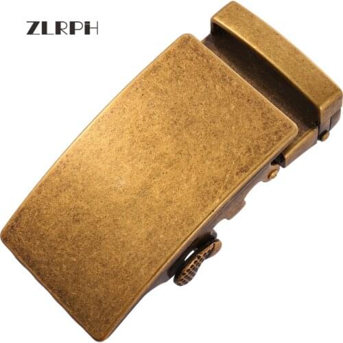 ZLRPH Fashion Designer Belts High quality alloy buckle for Not belt body Luxury Men Automatic buckle Restoring ancient ways tan