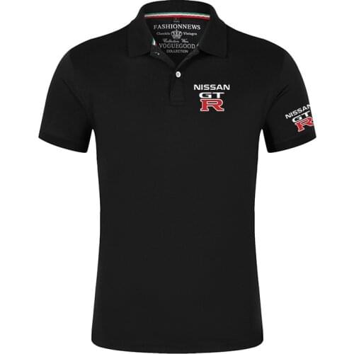2021 Nissan GTR Brand Mens Short Sleeve Polo Print Custom Cool and Comfortable Lapel Collar Casual Slim Shirt High Quality Top