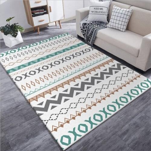 Bubble Kiss Nordic Style Geometric Pattern Area Rugs Polyester Home Decor Carpets for Living Room Non-slip Bedside Floor Mats