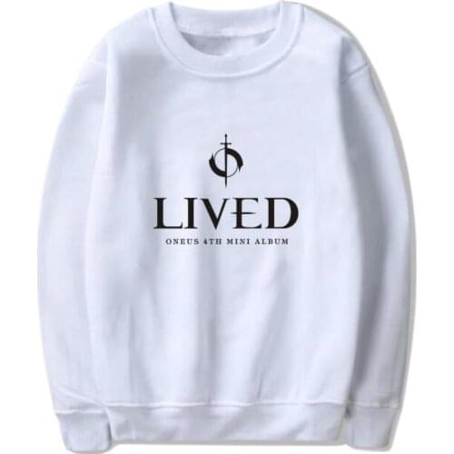 New Arrival K Pop Kpop Oneus Mini Album Lived Same Printing O Neck Hoodies Unisex Fleece Pullover Sweatshirt Streetwear Hip Hop