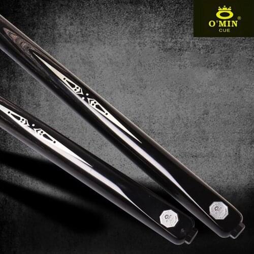 Original O'Min Clown One Piece Snooker Cue 9.8mm Tip Professional Ash wood Shaft with Excellent Box and Extension and Gifts