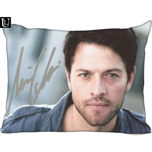 Custom Misha Collins Rectangle Pillow Cover Size 45x35cm (one side) Print Custom Zipper Polyester Cotton Pillowcase more size