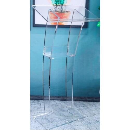 Transparent Acrylic Church Platform Perspex Church Rostrum Plexiglass Church Lectern Wholesale Church Lectern