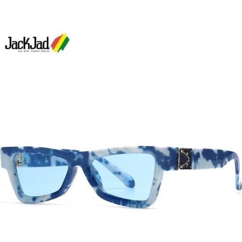 JackJad Fashion Cool Blue Sky White Cloud Style ButterFly Sunglasses Millionaires Brand Design Sun Glasses Oculos De Sol 8444