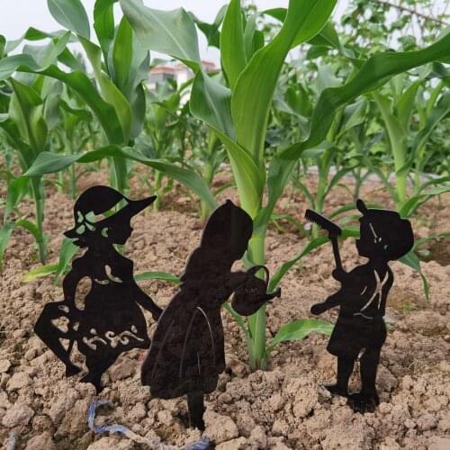 Garden Decoration Hollowed Out Children Dwarf Statues Silhouette Yard Art
