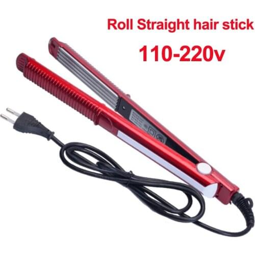 Hair Straightener Fast Heating hair straightener 2-in1 curling straightening Iron hair roll straight hair hairdressing perm tool