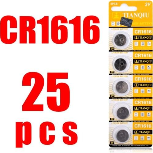 YCDC 25x 3V L11 L28 ECR1616 5021LC CR1616 Watch Button Coin Cells Lithium Battery cr1616 Disposable Batteries for remote control