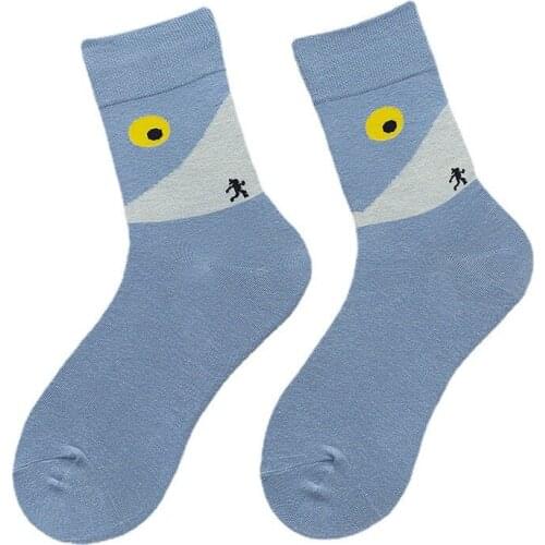 Yishine 2021 New 2Paris Pack Fashion Women Socks Cute Geomestic Men Trainer Liners Couple