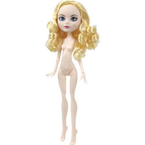 Golden Curls Hair Doll Head for Monster High Doll Heads for Demon Monster Doll House DIY Toys for Children Accessories