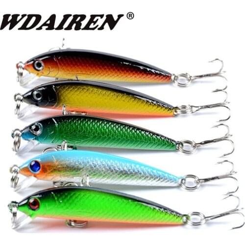 1Pcs Minnow Fishing Lure Wobblers Crankbaits Hard Artificial Bait 3D Eyes 5.5cm 3.5g Floating Plastic Baits Fish Pesca